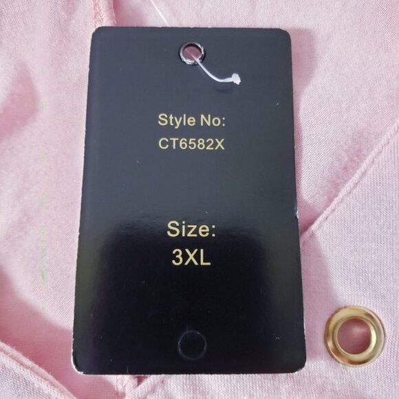 Ashley Blue Plus Size 3X Blush Pink Grommet Top NEW - Picture 7 of 8